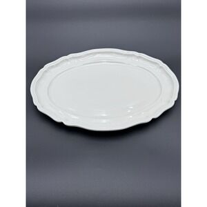 RARE VINTAGE Red Cliff Ironstone Heirloom 15" Scalloped Oval Platter fine China